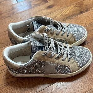 Vintage Havana Silver Glitter Kids Shoes